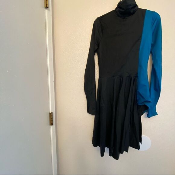 Weissman Balera Dance Costume teal blue dress Make It Rain 10920 Adult medium MA - Picture 2 of 13